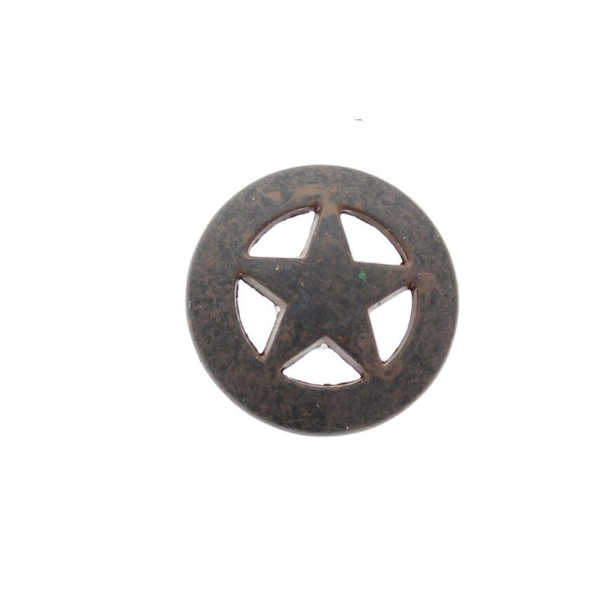 Silver Lone Star Concho with Chicago screw back, 2 each , N2141