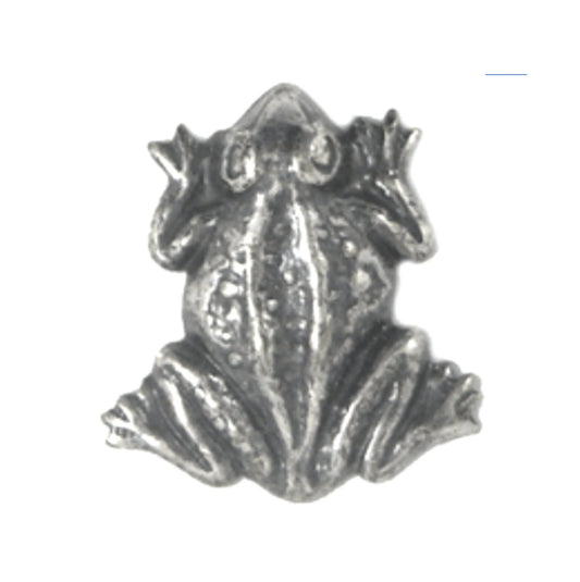 12mm x 13mm Frog Metal Charm Stamping, Classic Silver, Made in USA, pack of 6