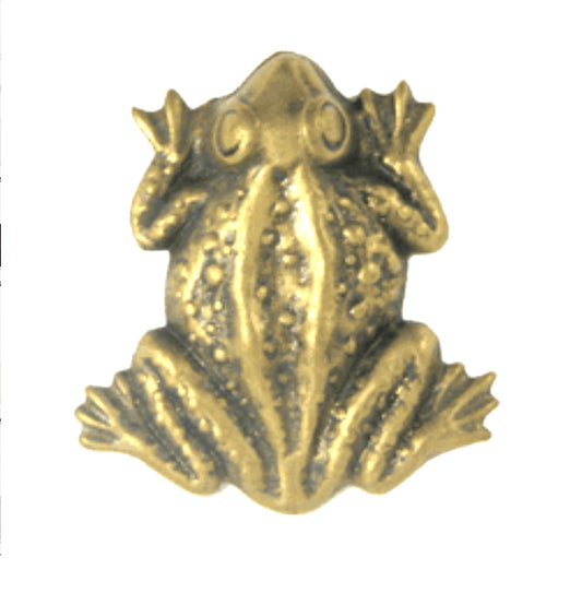 18mm x 19mm Frog Metal Charm Stamping, Antique Gold or Classic Silver, Made in USA, Pack of 6