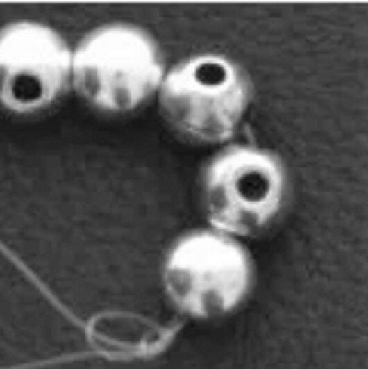 10mm 3 Hole Bead, Hamilton Gold or Silver, Metal Casting, Pack of 12