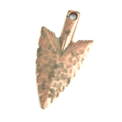 32mm Arrowhead Charm or Pendant, Classic Silver, Antique Copper or Gunmetal Gray, Made in USA, Pack of 6