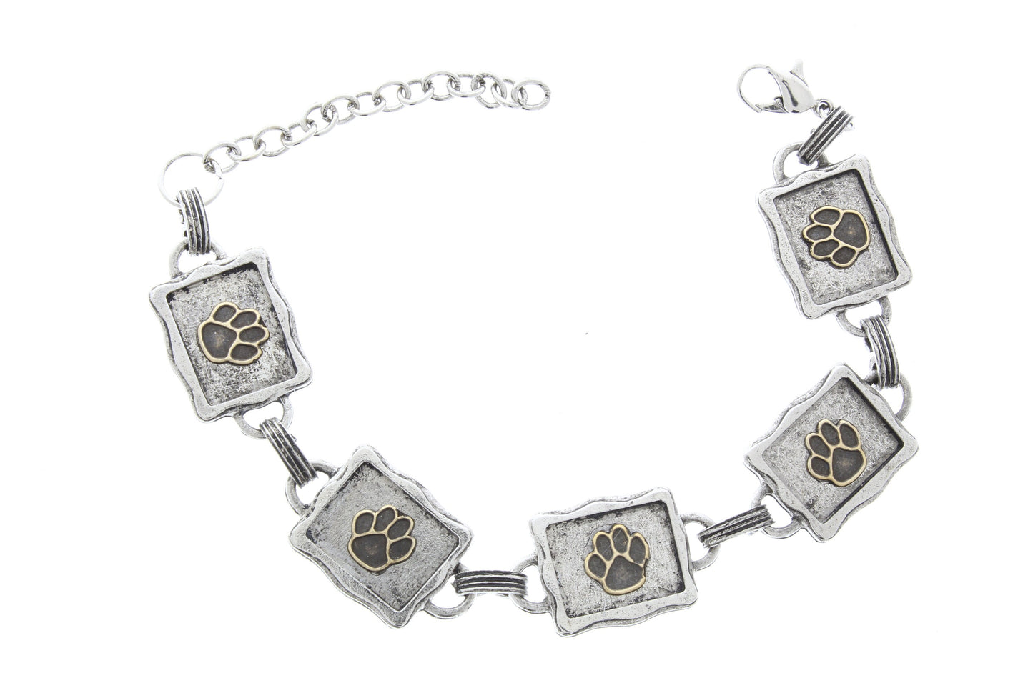 Dog Paw Bracelet , chams , adjustable made in USA