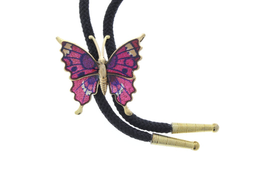 ButterFly Bolo Tie , 36" cord  black, made in USA, each