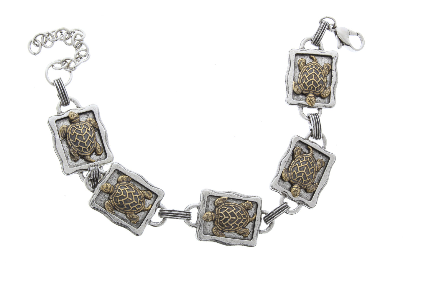 Turtle Bracelet , chams , adjustable made in USA