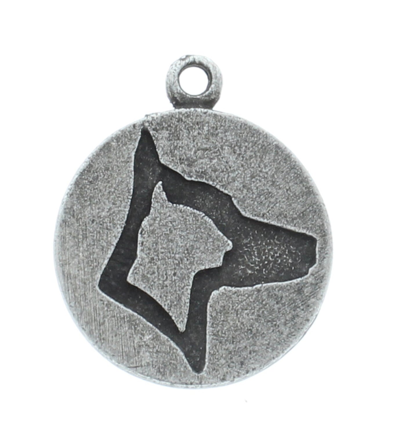 Silhouette dog /cat charm , 25mm , pack of 2 each