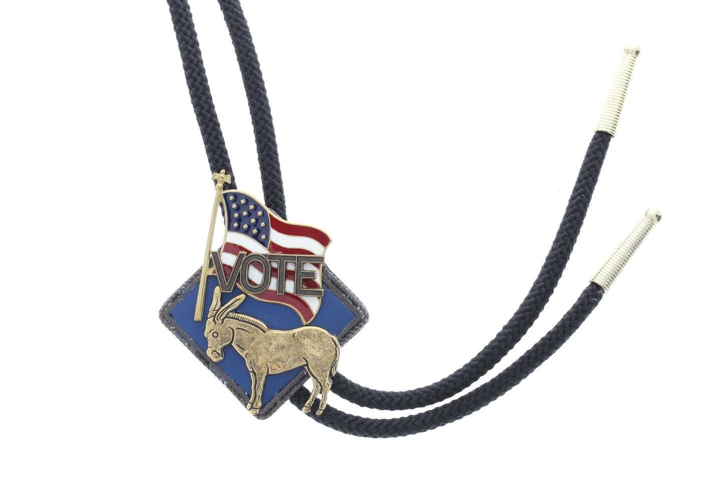 Vote bolo tie, 36" black or red 36" cord, handmade in USA