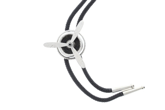 Aviation  Bolo Tie, antique silver , Black or Red 36" cord, made in USA, Each