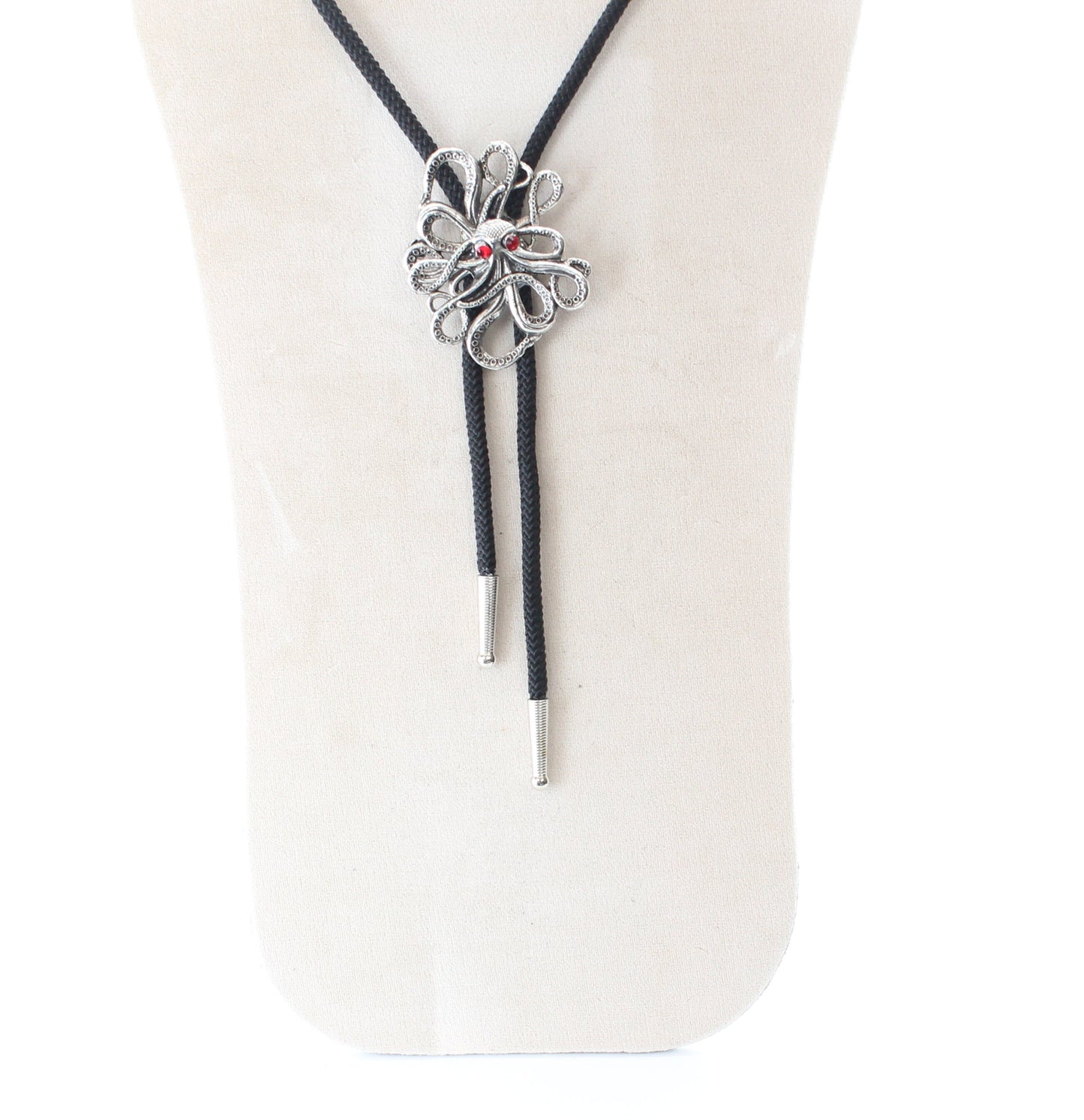 Kraken Bolo Tie with , antique silver, Made in USA, Each