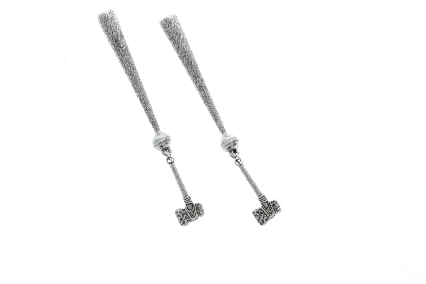 Axe bolo tips , Antique silver , Made in USA of zinc, Set of 2/ 1 Pair