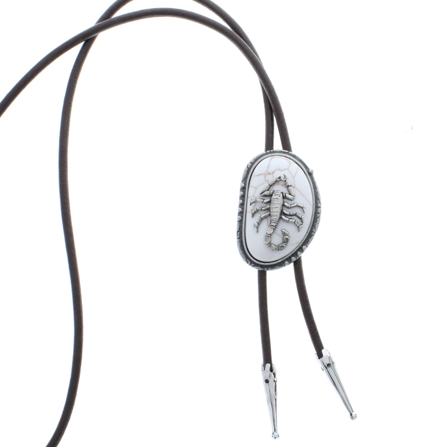 Scorpion Western Bolo Tie, silver scorpion