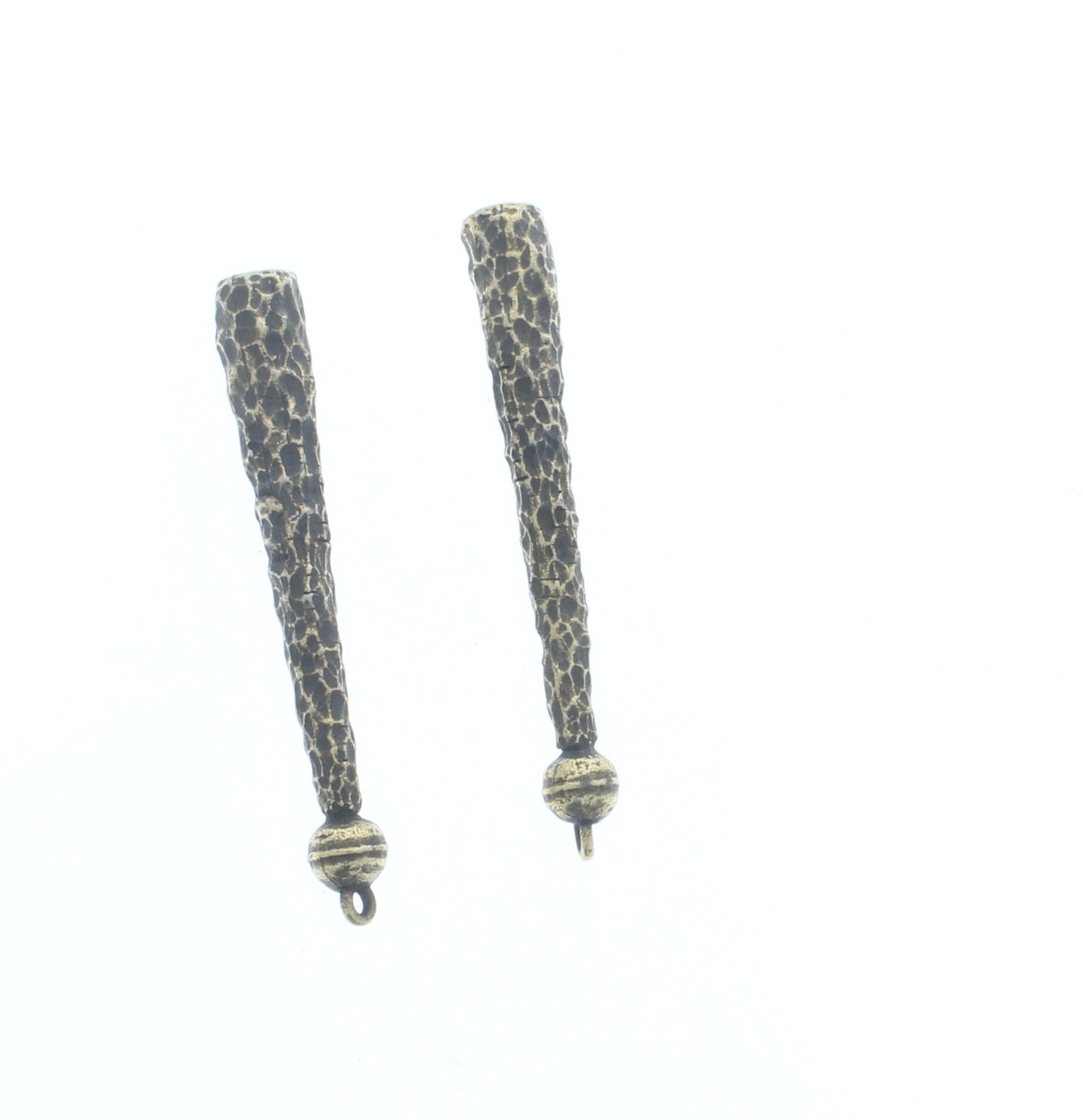 Bolo tip zinc cast, antique silver, antique gold, or rustic black metal hammered texture, pack of 2