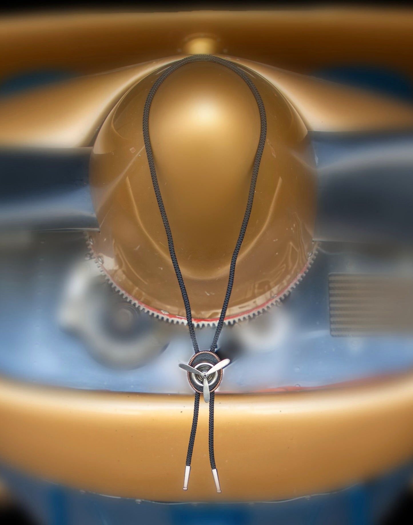 Aviation Bolo Tie, antique silver , Black or Red 36" cord, made in USA, Each