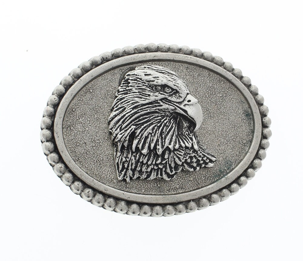 Eagle belt buckle , custom made in USA, 3.12 long 2.25" tall , fits 1.5" belt, Each
