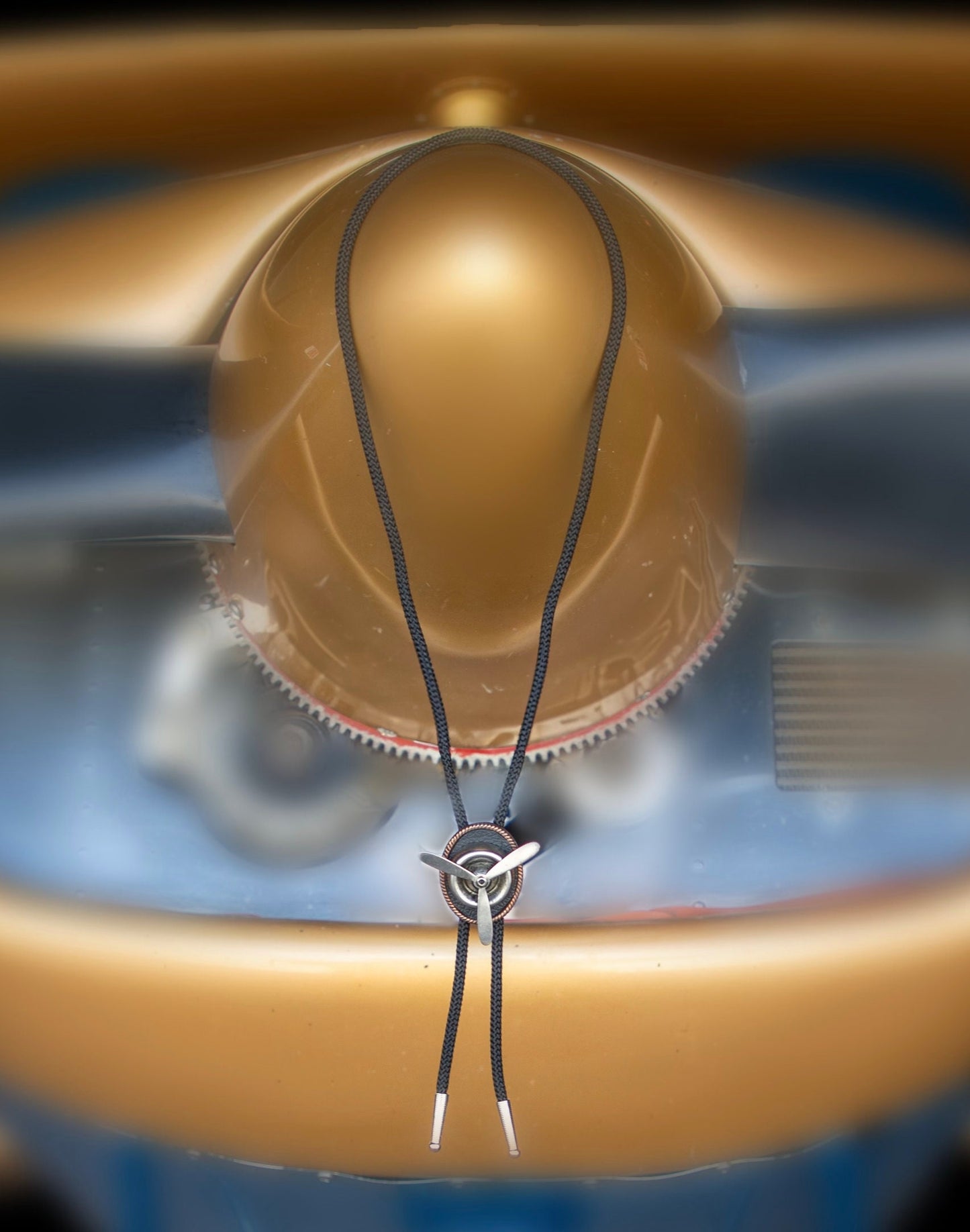 Aviation Bolo Tie, antique silver , Black or Red 36" cord, made in USA, Each