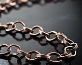 Necklace Chain, 4mm Rolo Belcher Link, Antique Gold, Antique Silver, Antique Copper or Gun Metal Black, 10' Spool