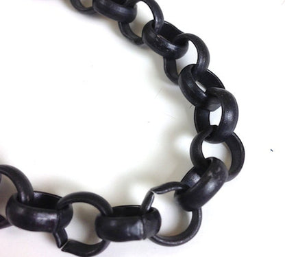 Rolo Chain, 10mm heavy links, gunmetal black, silver, gold, rustic brown, antique copper 10 foot spool, each