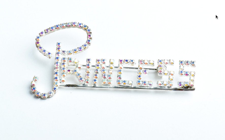 Crystal Princess Pin, 36x65mm Crystal AB, Each
