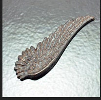 52mm Wing Charm, Angel, Bird or Fairy, 52mm, Right wing, Vintage Silver, Classic Silver, or Rustic finish, Made in USA, pack of 2