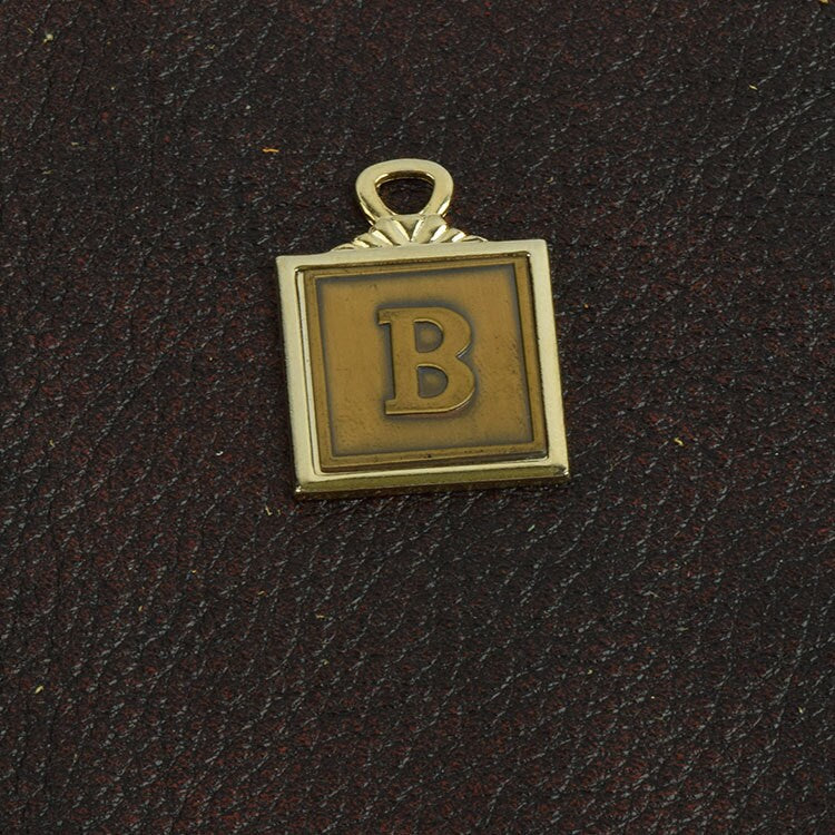Monogram Initial Charm Pendant, Gold plated, sold by Initial, 23mm x 23mm, 1 each (5227)