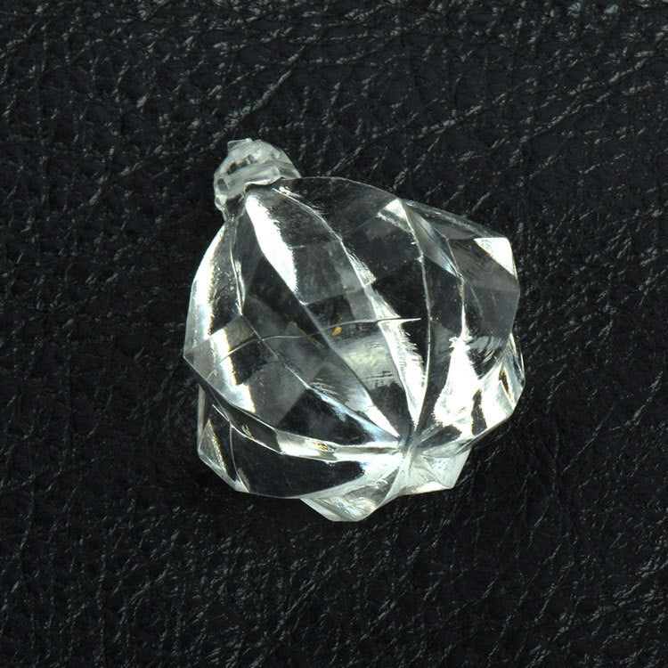 Clear Crystal Acrylic Chandler Drop Pendant, 29mm x 25mm, 6 each