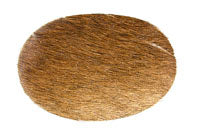 3.5in Hair on Hide-Brown Hair Oval Insert for Belt Buckles, Pkg of 2
