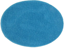3.5in Aqua Suede Oval Insert for Belt Buckles Package of 2