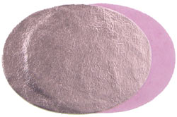 3.5in Metallic Rose Suede Oval Insert for Belt Buckles Package of 2