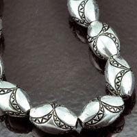 14x9mm Vintage Classic Silver Beads
