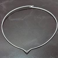16in Neck Ring/Choker, w/V-front, Silver