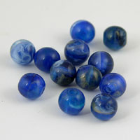 6mm Lapis Lazuli Italian Lucite Beads, dozen