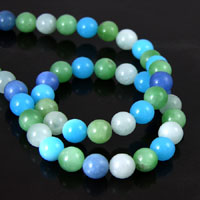 8mm Round Multi Blue Quartz Beads, 16 inch strand