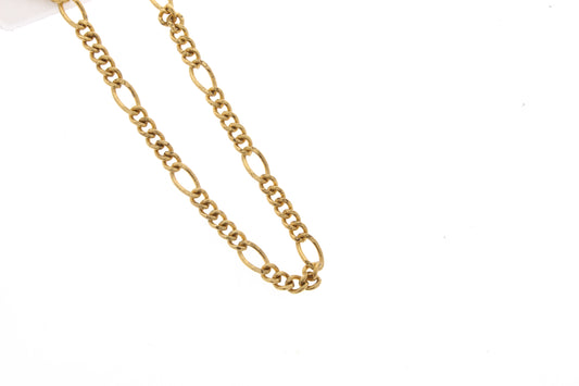 24" Figaro Chain in antique GOLD finish, each