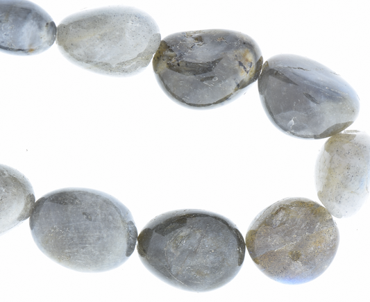 18x8mm Labradorite Nugget Beads, Semi-Precious, 16 inch strand