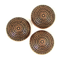 28mm Southwestern Aztec Flatback Cabochon, antique copper, pack of 3