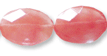 18x13mm Faceted Flat Oval Cherry Quartz Beads, 16 inch strand