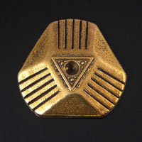 42mm Triangular Shield w/2.25 setting, Antique Gold, each