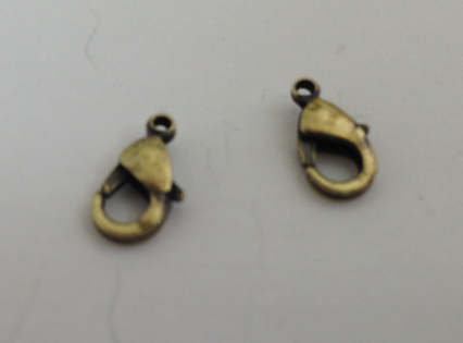 10x5mm Antique Brass Quality Lobster Claw Clasps, pack of 12