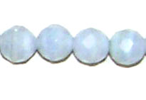 6mm Faceted Round Blue Lace Agate Bead, Strand