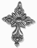 Antique Silver Finish BAROQUE CROSS EA
