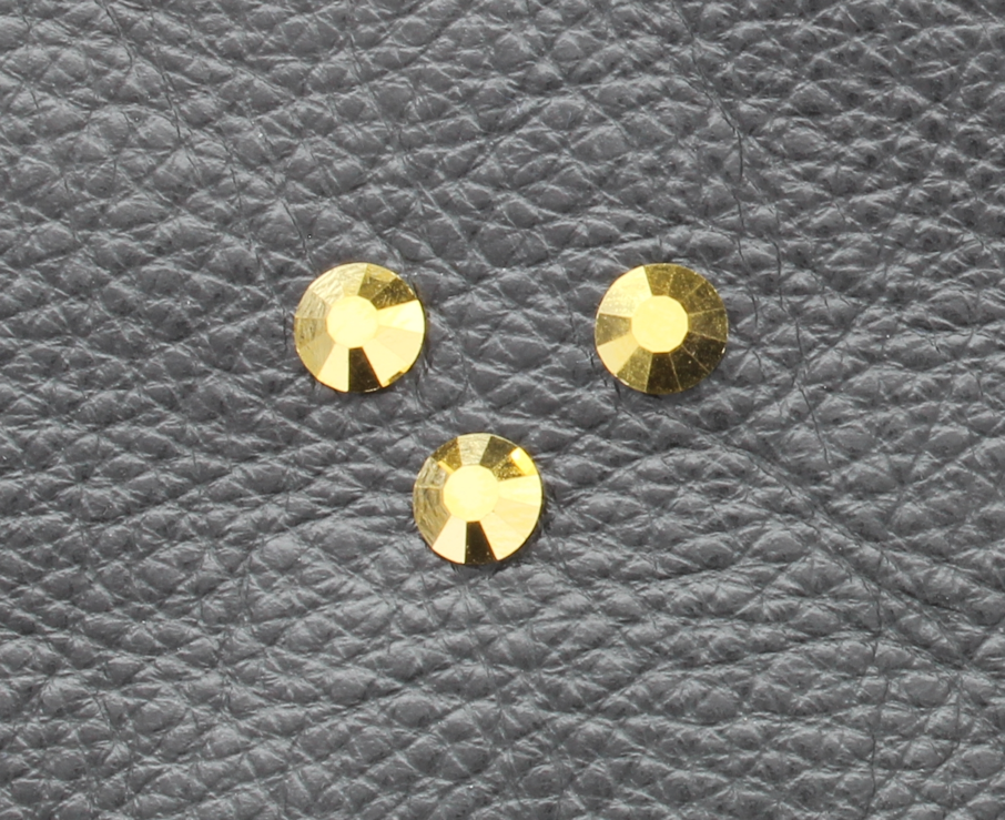 6mm gold Round Faceted Austrian Crystal, SS28 #2000, pack of 6