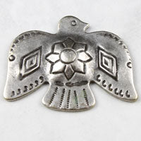 33x27mm Antique Silver Thunderbird , pack of 6