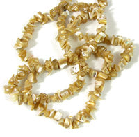 5-10mm Natural Mother of Pearl Chips Beads, 36 inch Strand