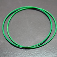 1mm Bungee Bangle Bracelets, Green, pack of 6