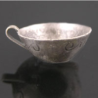 16mm Teacup Charm, Antique Silver pk/6
