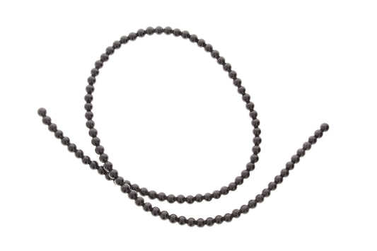 4mm Round Black Onyx Beads, 16 inch strand (8945/BO)