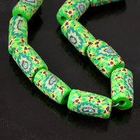 16x8mm Fimo Tube Beads, Sold by Strand