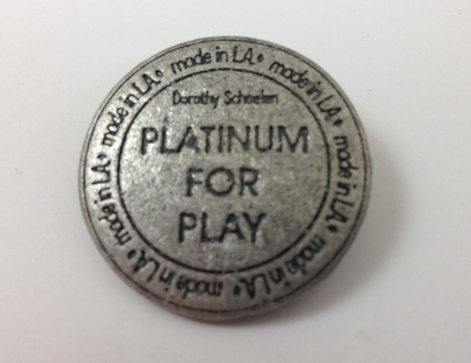 Cast Button , Platinum for Play made in LA button , 6ea