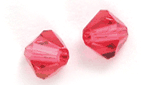 Swarovski Crystal 4mm Bicone Beads, Padparadscha Pink, Sold by Dozen