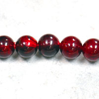 8mm Italian Cranberry Red Lucite Beads, 12 inch strand