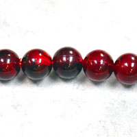 8mm Italian Cranberry Red Lucite Beads, 12 inch strand